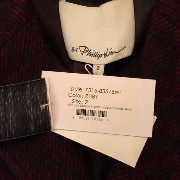 3.1 Phillip Lim Ruby long Wool car coat NWT - Picture 9 of 11